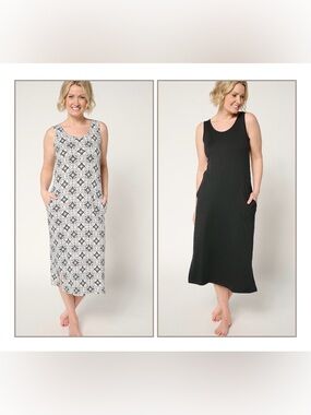 Muk Luks Set of Two Sleeveless Tank Dresses